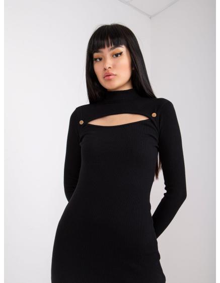 Dámske šaty s rolákom Susan RUE PARIS black