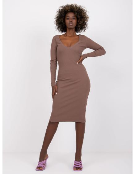 Női csíkos ruha Lucy RUE PARIS Lucy barna