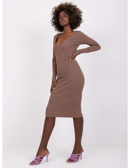 Női csíkos ruha Lucy RUE PARIS Lucy barna