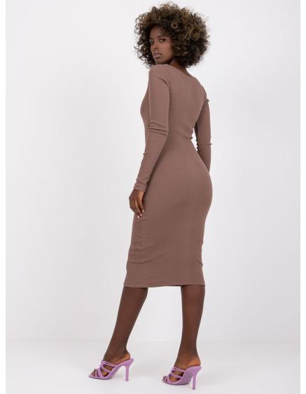 Női csíkos ruha Lucy RUE PARIS Lucy barna