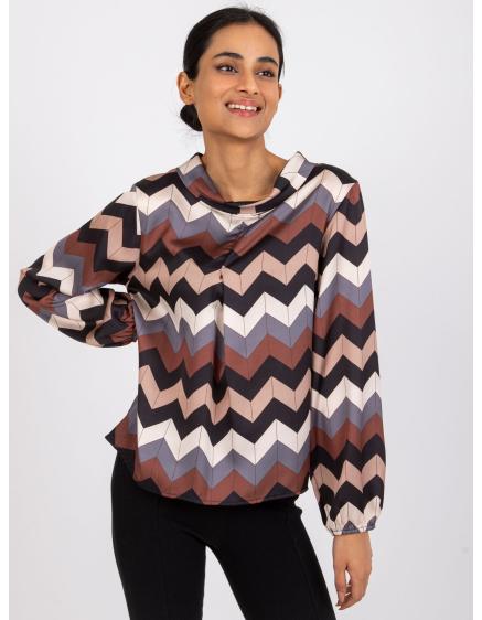 Női mintás blúz SILESIA fekete