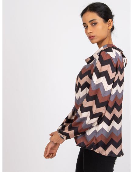 Női mintás blúz SILESIA fekete