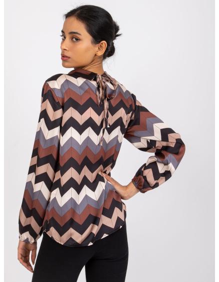 Női mintás blúz SILESIA fekete