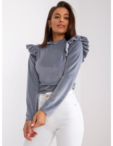 Dámská halenka s volánky Eugenie šedá 