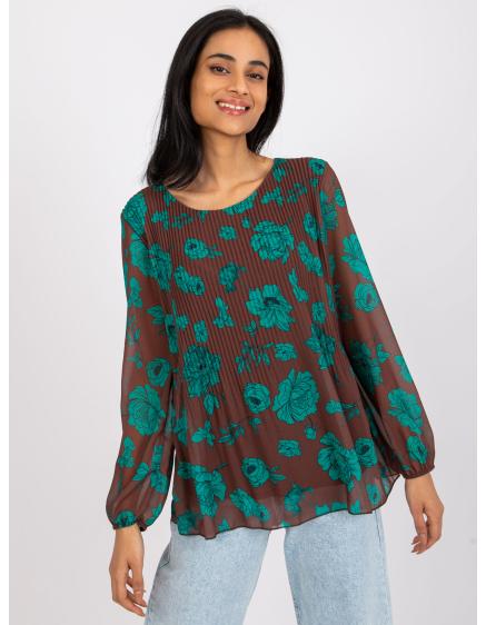 Dámska blúzka LIANA hnedo-zelená