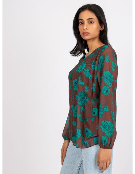 Dámska blúzka LIANA hnedo-zelená