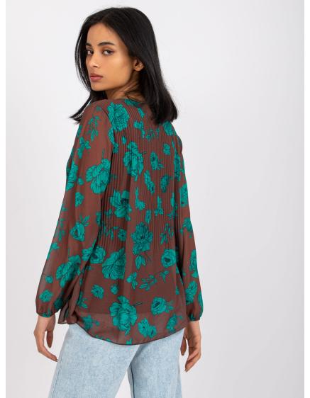 Dámska blúzka LIANA hnedo-zelená