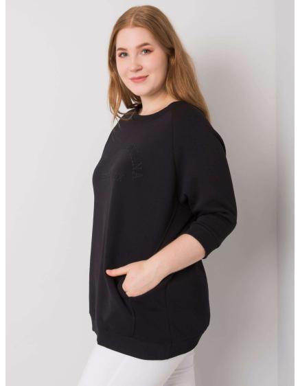 Női plus size kapucnis pulóver VINCENTE fekete