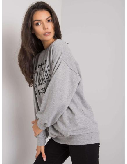 Női nyomtatott pulóver BASILE szürke