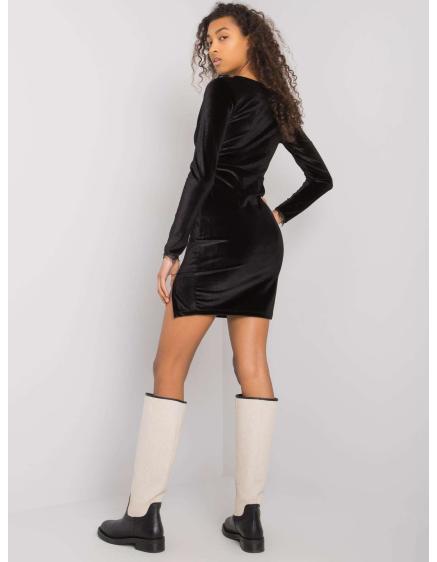 Női ruha résszel Simmae RUE PARIS fekete Simmae RUE PARIS fekete