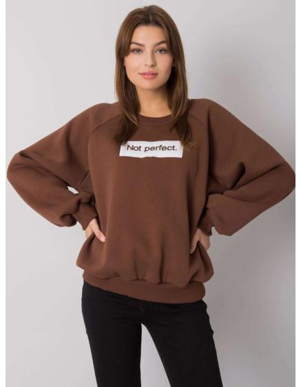 Női kapucnis pulóver JORDY barna