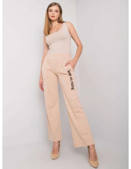 Női egyenes szárú melegítőnadrág DENNISE bézs színű