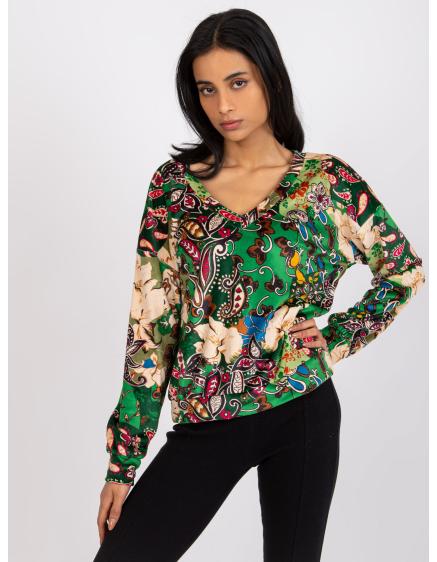 Dámská halenka s řetízkem vzorovaná NICOLA zelená 