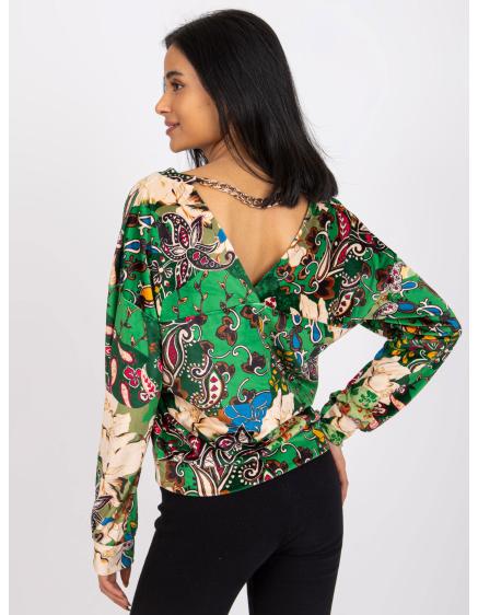 Dámská halenka s řetízkem vzorovaná NICOLA zelená 