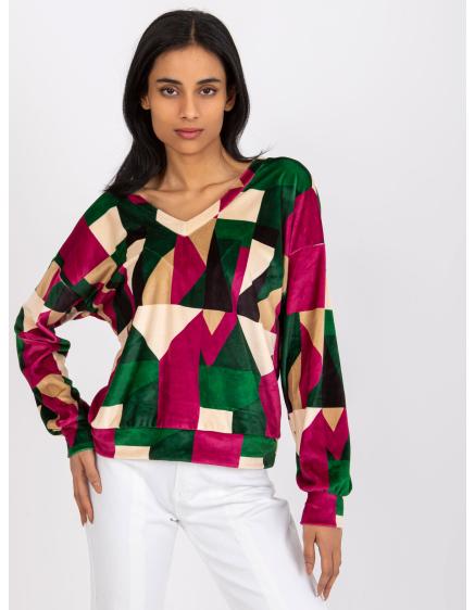 Női blúz LILIANA fukszia zöld