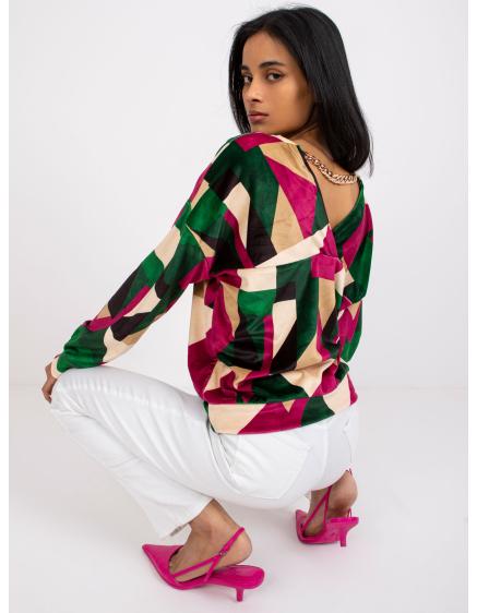Női blúz LILIANA fukszia zöld