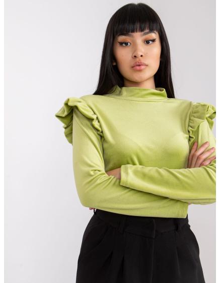 Női fodros blúz EUGEINE világoszöld