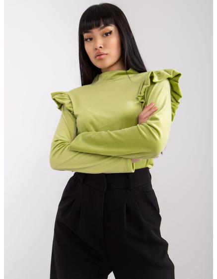 Női fodros blúz EUGEINE világoszöld