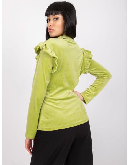 Női fodros blúz EUGEINE világoszöld