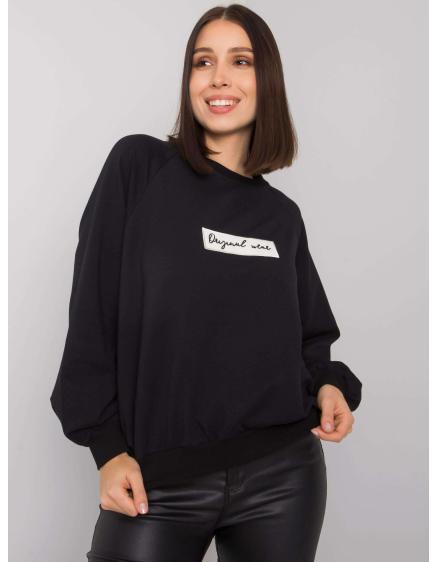 Dámská mikina s kapucí plus size HARIETTE černá  