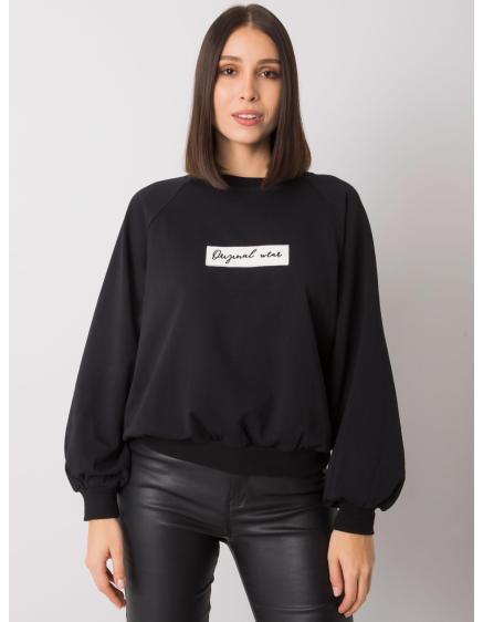 Dámská mikina s kapucí plus size HARIETTE černá  