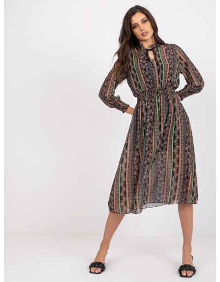 Női mintás ruha AVA fekete