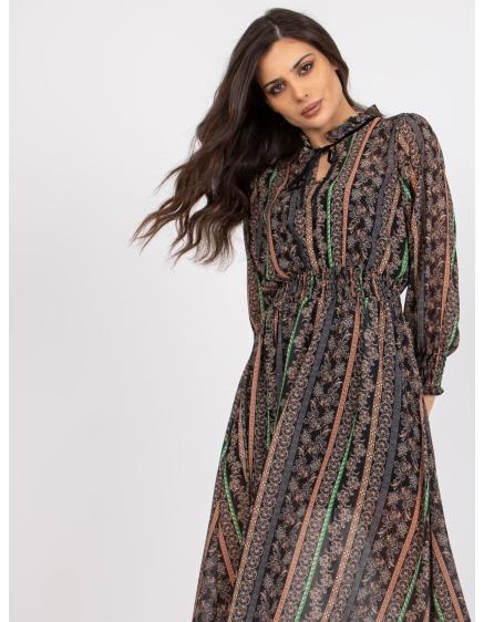 Női mintás ruha AVA fekete