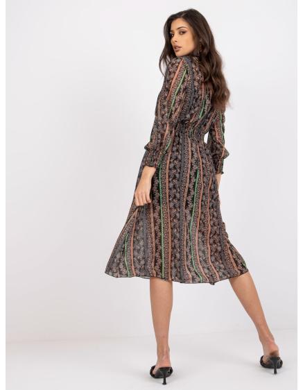 Női mintás ruha AVA fekete