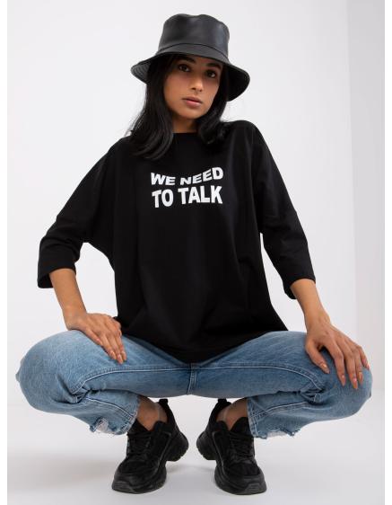 Női blúz Olivia mintás RUE PARIS fekete