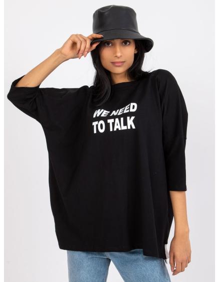 Női blúz Olivia mintás RUE PARIS fekete