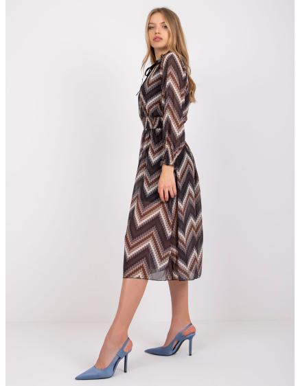 Női nyomtatott ruha SANTORINI fekete