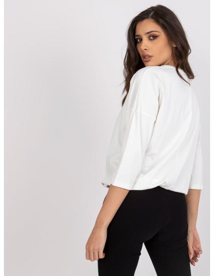 Női nyomtatott blúz Domenica RUE PARIS ecru színben