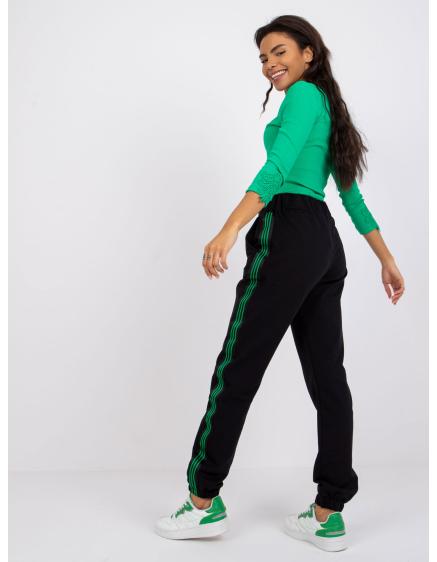 Női szegélyezett nadrág Sabrina RUE PARIS fekete