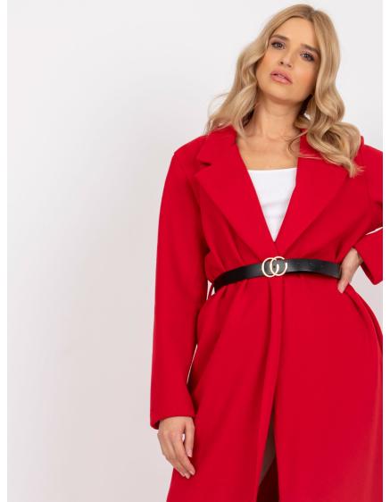 Dámsky kabát s vreckami ORLANDO červený