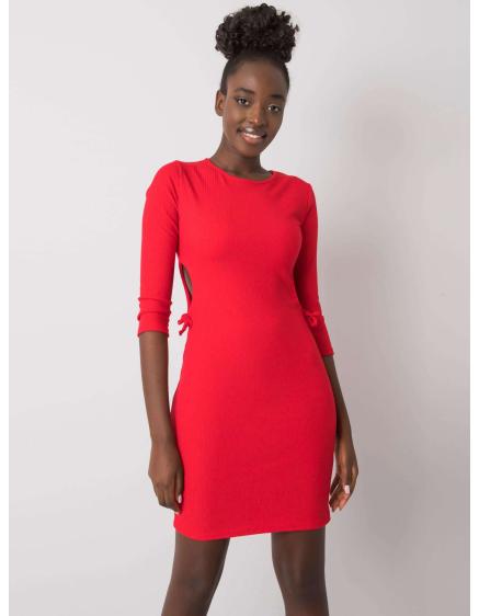 Dámske pruhované šaty ZOEY červené