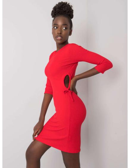 Dámske pruhované šaty ZOEY červené