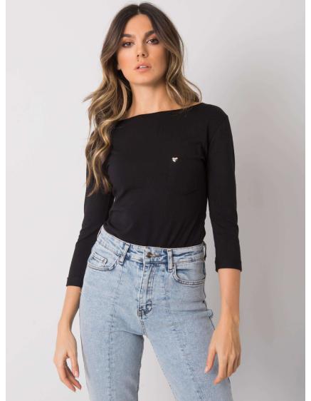 Női blúz zsebbel STEFFANIE fekete