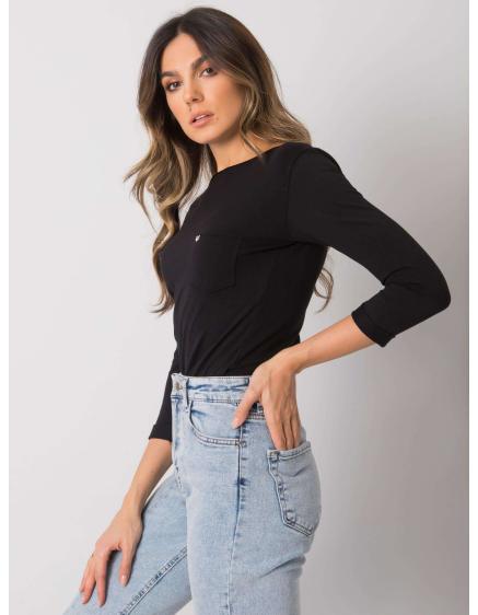 Női blúz zsebbel STEFFANIE fekete