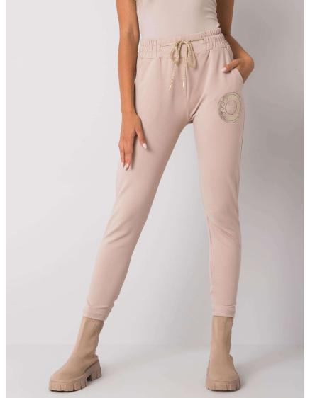 Dámské tepláky s potiskem LARISSA béžové