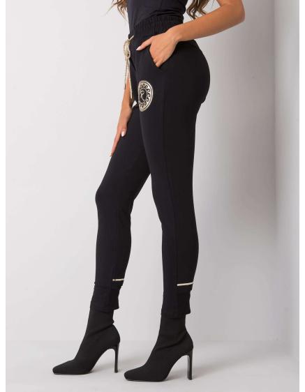 Dámské tepláky s potiskem LARISSA černé