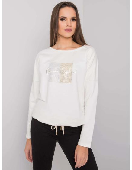 Női blúz strasszkövekkel Adele RUE PARIS ecru