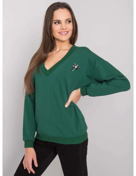 Női kapucnis pulóver Marseille RUE PARIS sötétzöld