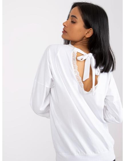 Női blúz nyakkendővel Wioleta RUE PARIS fehér