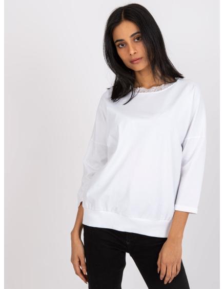 Női blúz nyakkendővel Wioleta RUE PARIS fehér