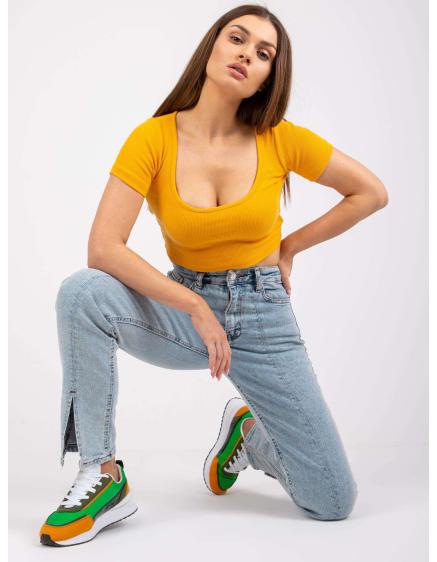 Női csíkos felső Montreal RUE PARIS világos narancssárga