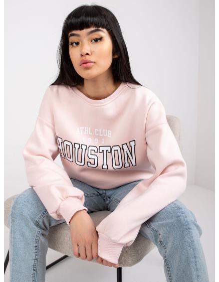 Dámská mikina s potiskem LOS ANGELES světle růžová 