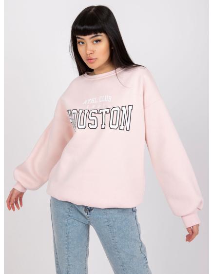 Dámská mikina s potiskem LOS ANGELES světle růžová 