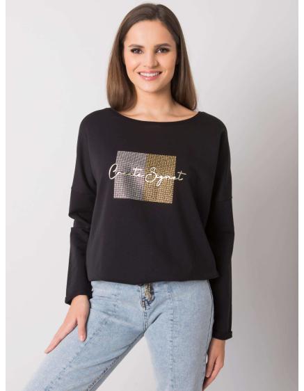 Dámska blúzka s kamienkami Adele RUE PARIS čierna