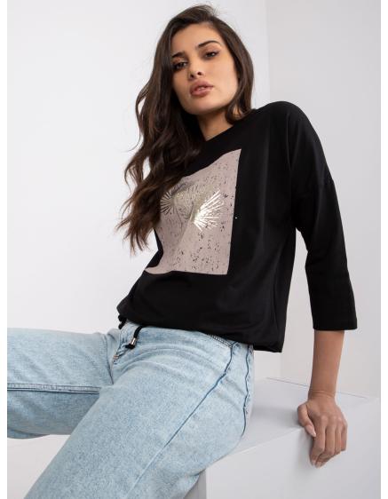 Női blúz strasszkövekkel MANDI fekete