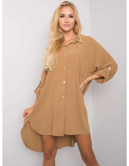 Női oversize ruha ELARIA sötétbézs sötét bézs